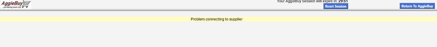 Screenshot of error message when your TAMU email address is used for an Amazon account that was not migrated to the central TAMU Amazon Business account